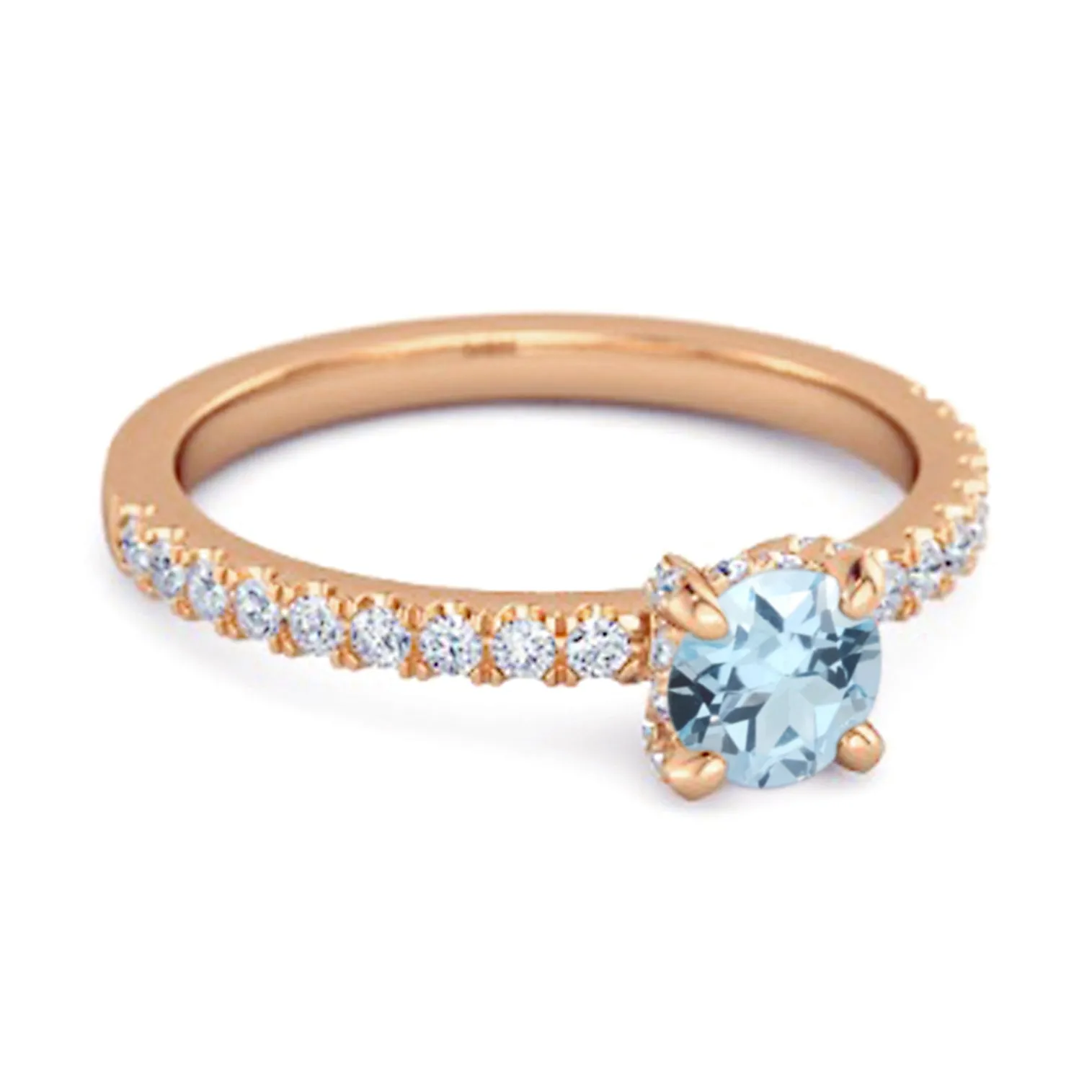 0.10 Ct Blue Topaz 925 Sterling Silver Bridal Ring Engagement Ring