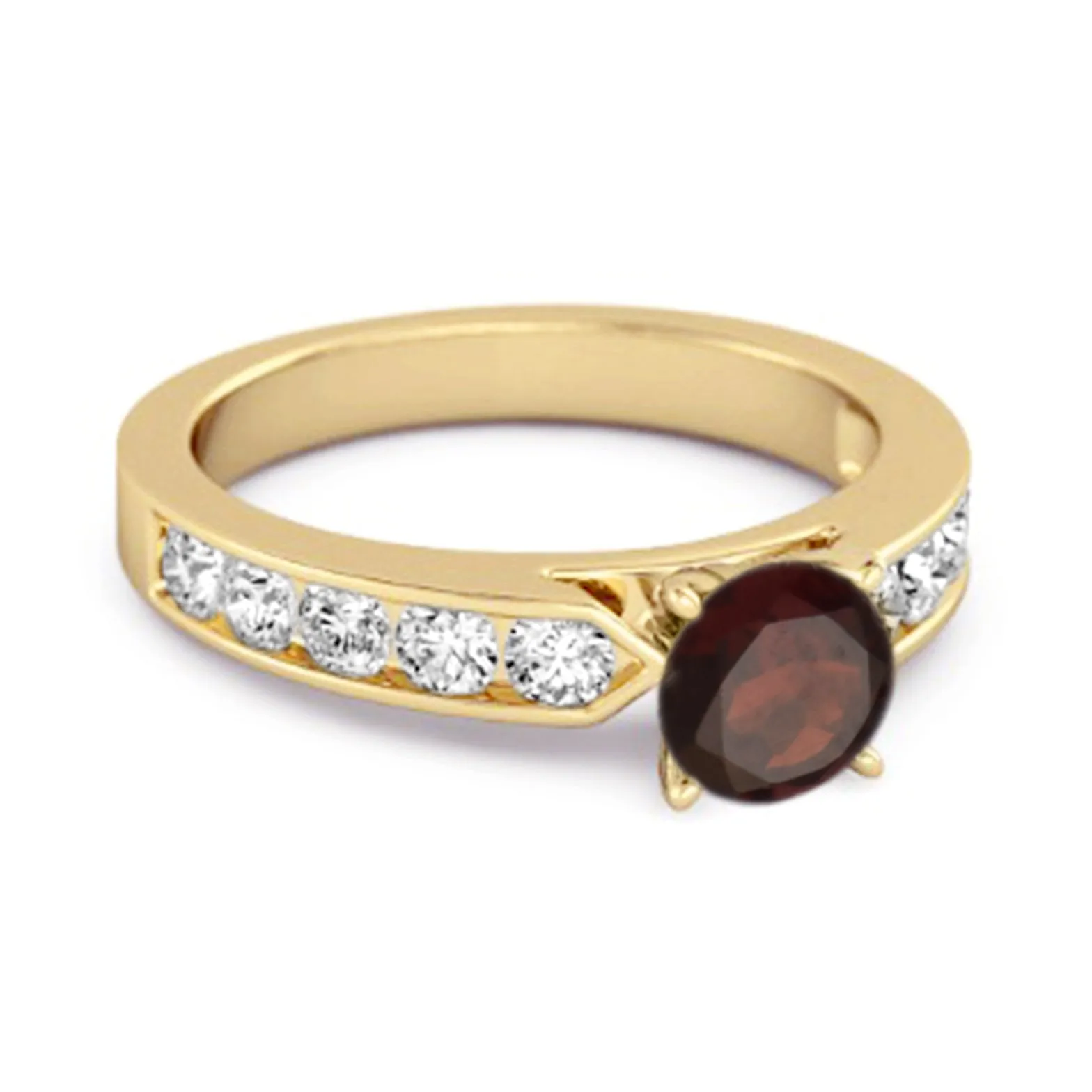 0.25 Ct Garnet 925 Sterling Silver Marguerite Tale Of Beauty Ring