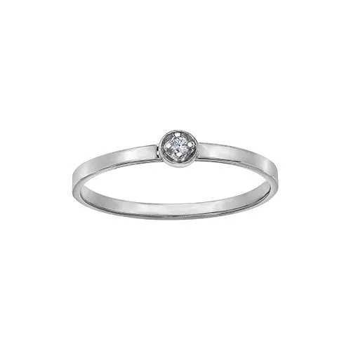 10K (Rose, White, Yellow ) Gold (0.06ct) Diamond Stackable Ring