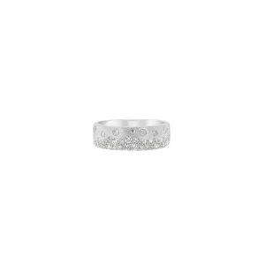 14 Karat White Gold Confetti Diamond Band