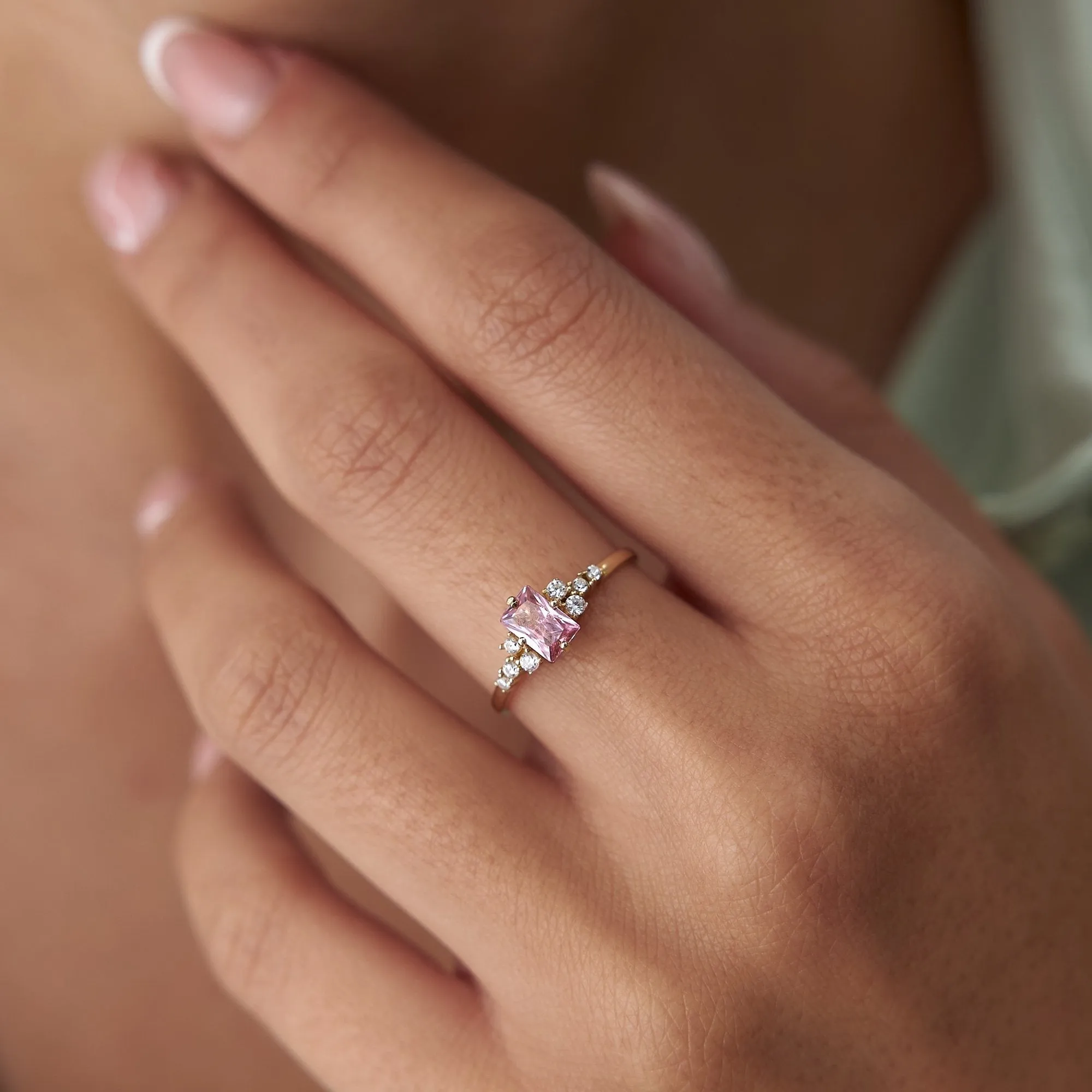 14k Gold Bua Pink Ring