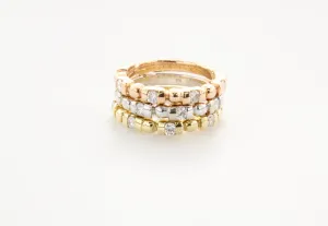14K Gold Diamond & Bar Set Band
