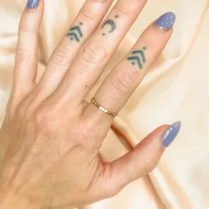 14K Gold Filled Stacker - Circle Pattern (Single)