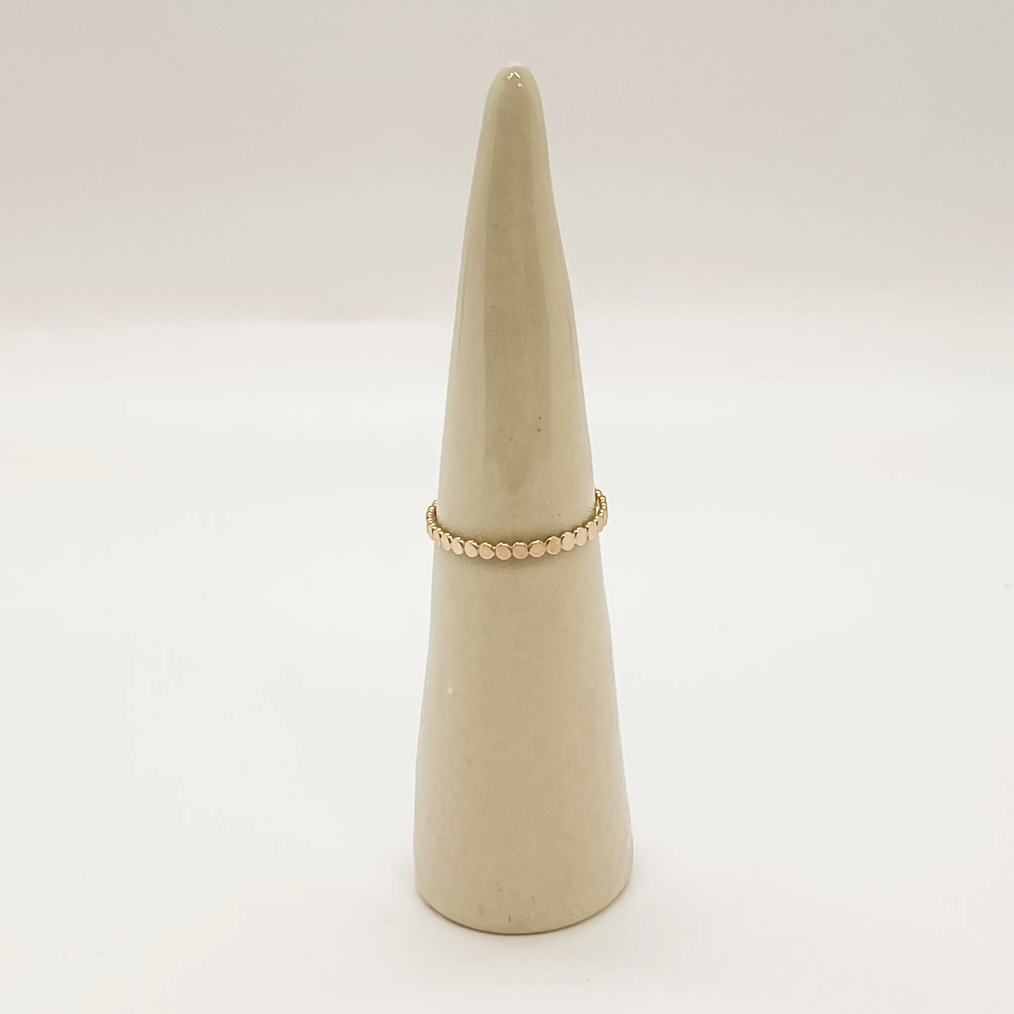 14K Gold Filled Stacker - Circle Pattern (Single)