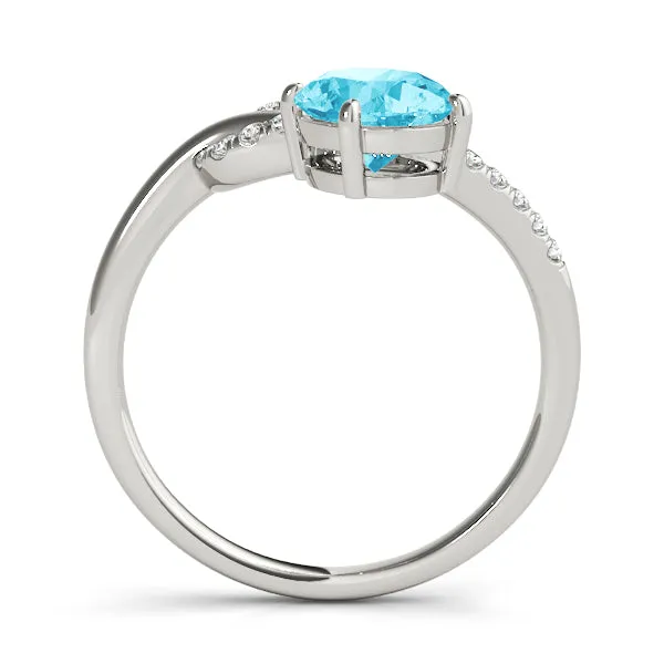 14K Oval Diamond Ring