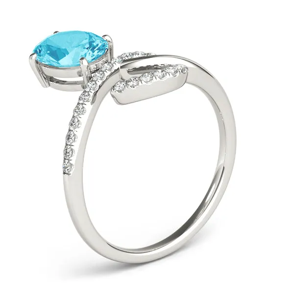 14K Oval Diamond Ring