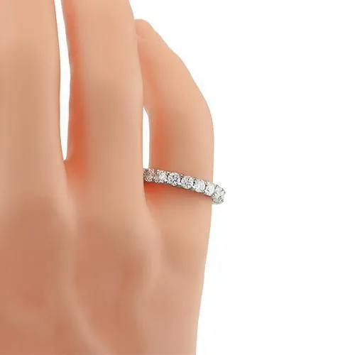 14k white Gold Diamond Platinum Eternity Band 3.25 Ctw