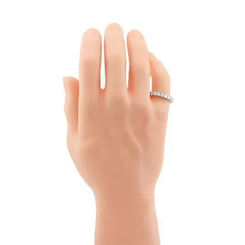 14k white Gold Diamond Platinum Eternity Band 3.25 Ctw