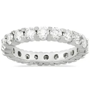 14k white Gold Diamond Platinum Eternity Band 3.25 Ctw
