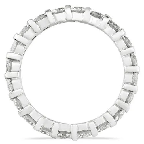 14k white Gold Diamond Platinum Eternity Band 3.25 Ctw