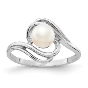 14k White Gold Pearl Ring