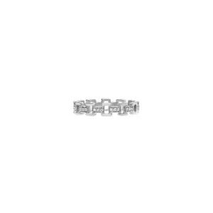 18 Karat White Gold diamond CESTA band