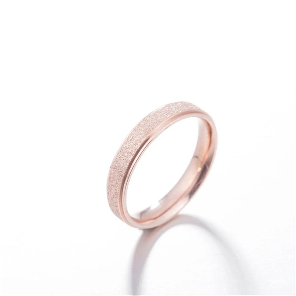 18K Rose Gold-Plated Frosted Band