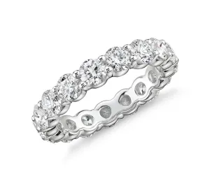 18kt White Gold Round Brilliant Cut Diamond Eternity Band, 3.00TCW