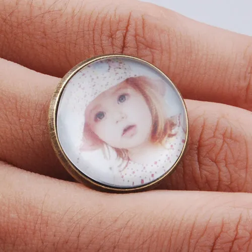 20mm Round Adjustable Shallow bottom Antique Bronze plated Ring Base Setting Pendants With 20 MM round Pad,fit 20mm round glass cabochon,Sold 50PCS Per Package