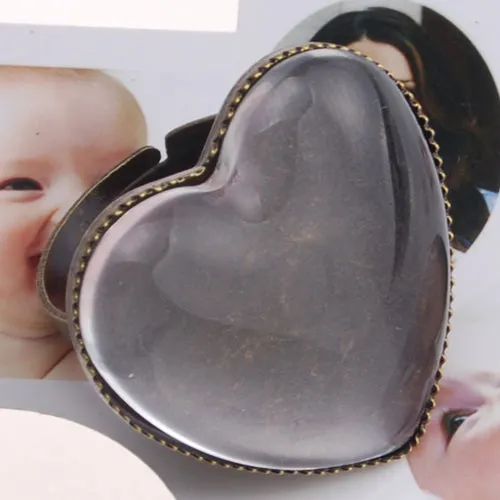 25mm heart Shape Adjustable Shallow bottom Antique Bronze plated Ring Base Setting With heart Pad,fit 25mm heart glass cabochon,Sold 50PCS Per Package