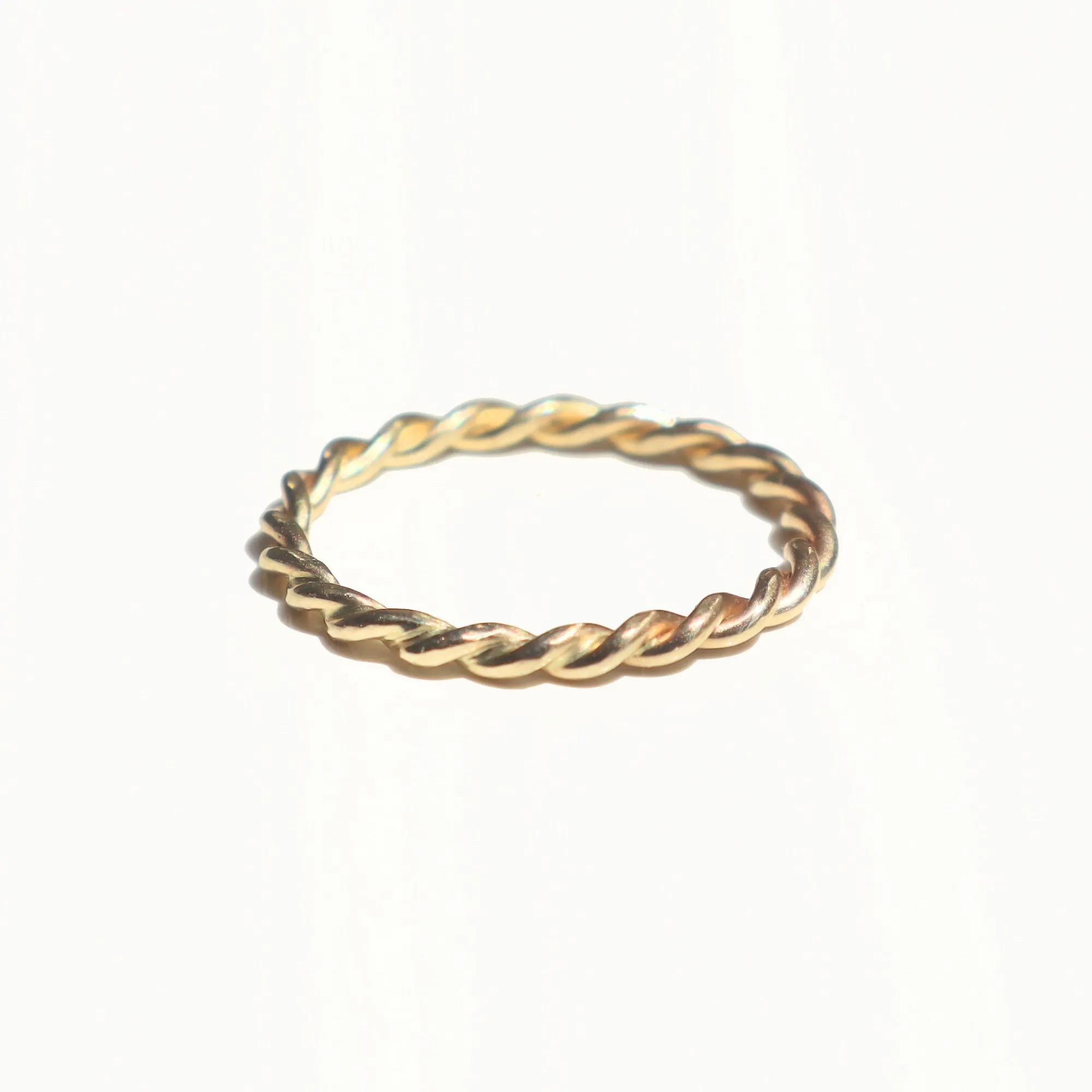2mm Rope Twisted Gold Ring