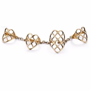 4 Finger Lattice Ring in Gold