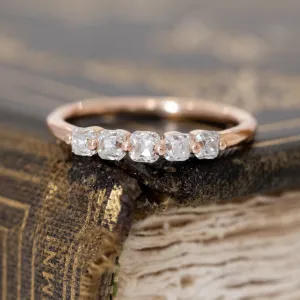 .53ctw Old Mine Cut Diamond Shared Prong Band