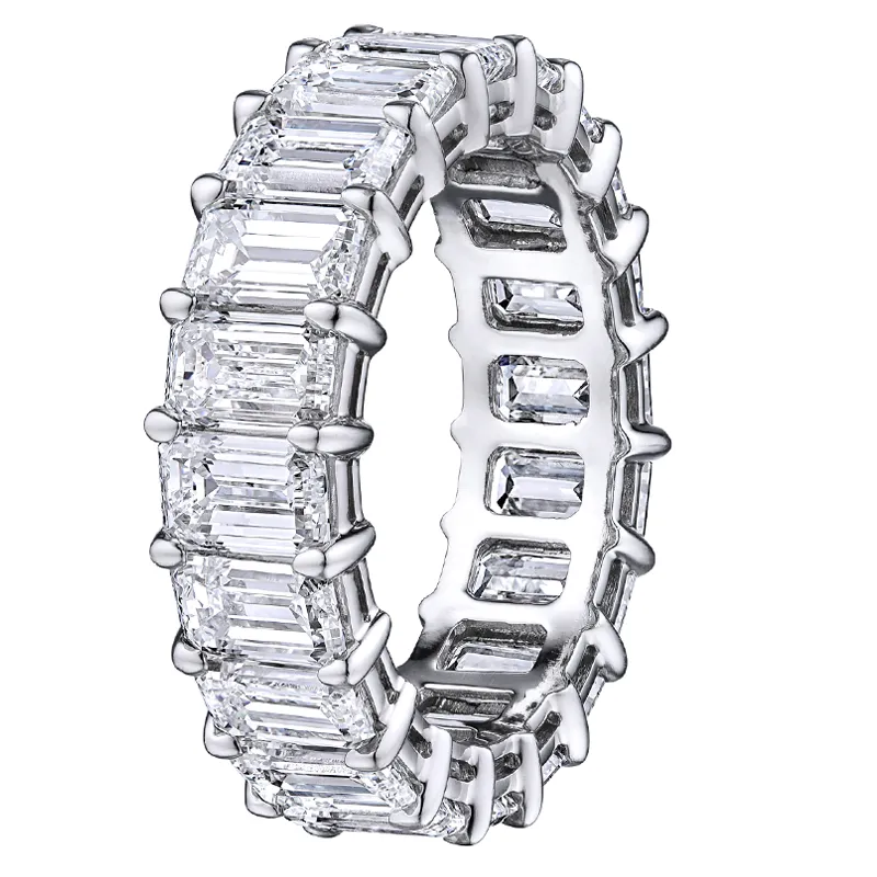 6.94ct tw Ladies Emerald Diamond Eternity Band