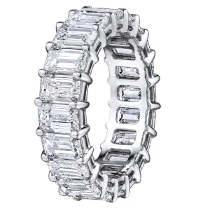 6.94ct tw Ladies Emerald Diamond Eternity Band