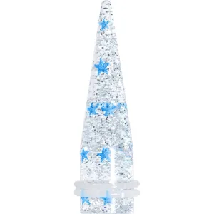 9/16 Clear Acrylic Glitter Blue Star Confetti Taper