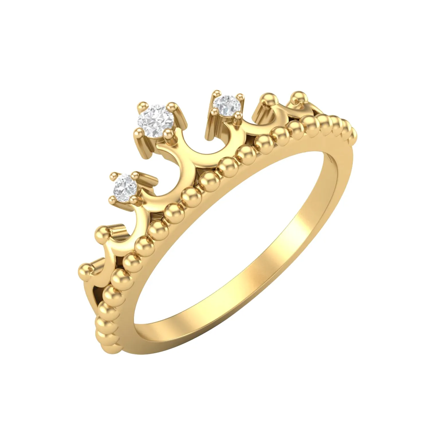 925 Sterling Silver 2mm Round Moissanite Diamond Women Tiara Ring