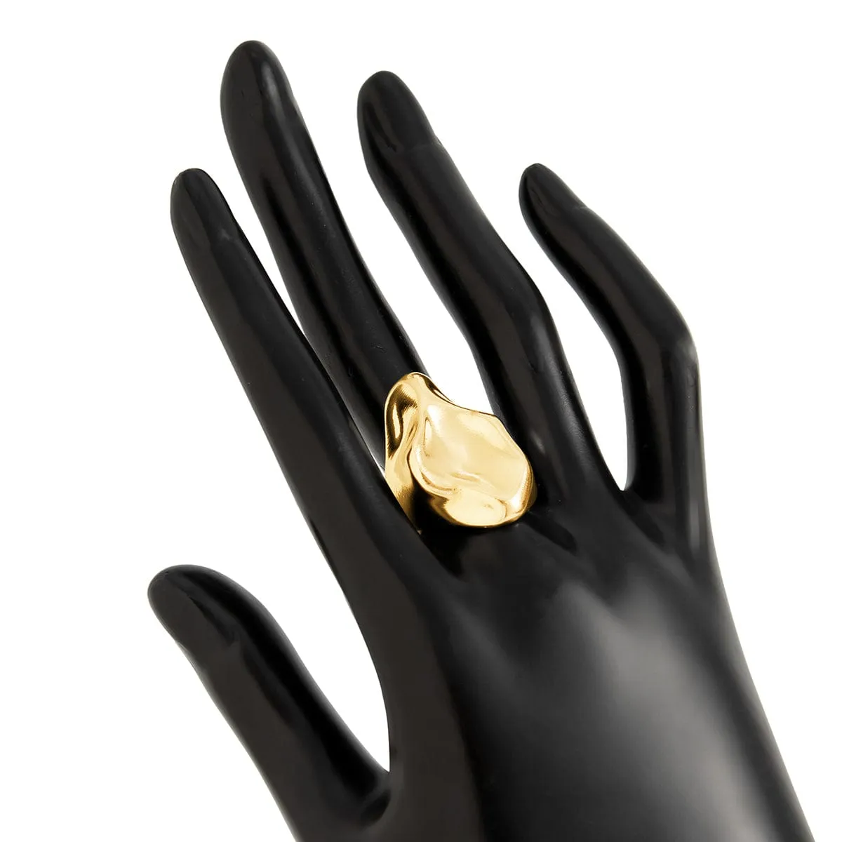 Abstract Irregular Liquid Waterdrop Open Ring