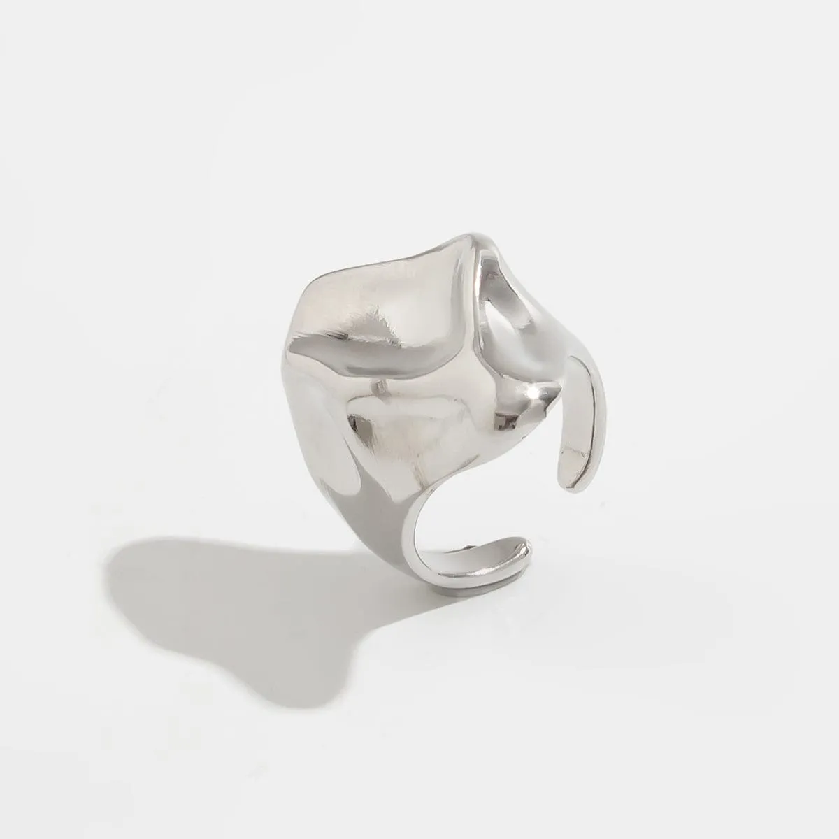 Abstract Irregular Liquid Waterdrop Open Ring
