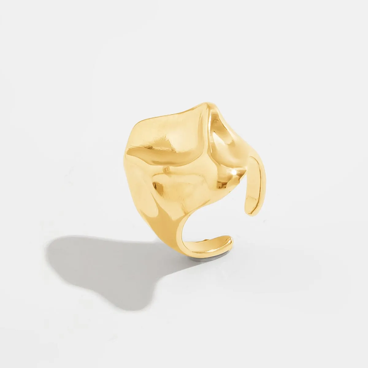 Abstract Irregular Liquid Waterdrop Open Ring