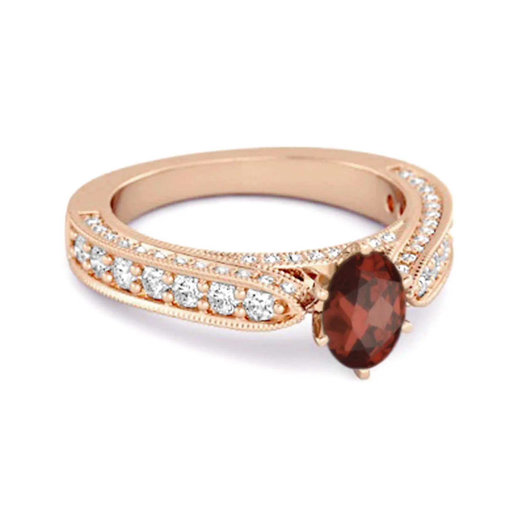 Accents 1.50 Ct Garnet Solitaire Ring In 925 Sterling Silver