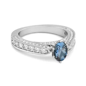 Accents 1.50 Ct London Blue Topaz Solitaire Ring In 925 Sterling Silver