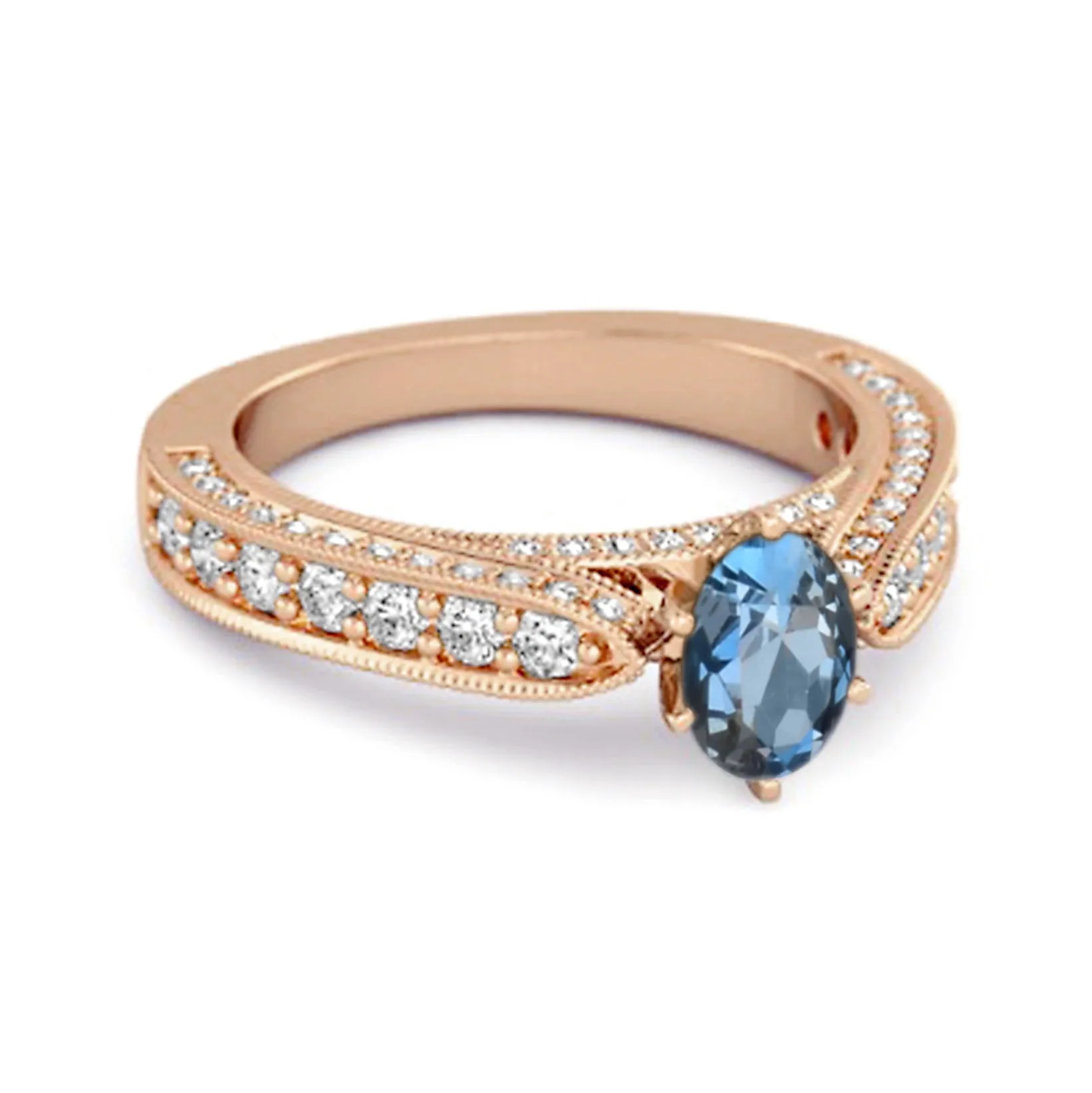 Accents 1.50 Ct London Blue Topaz Solitaire Ring In 925 Sterling Silver