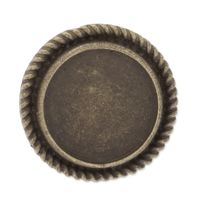 Adjustable Ring with 16mm Round Bezel,Zinc alloy filled and Antique Bronze plated,20pcs/lot