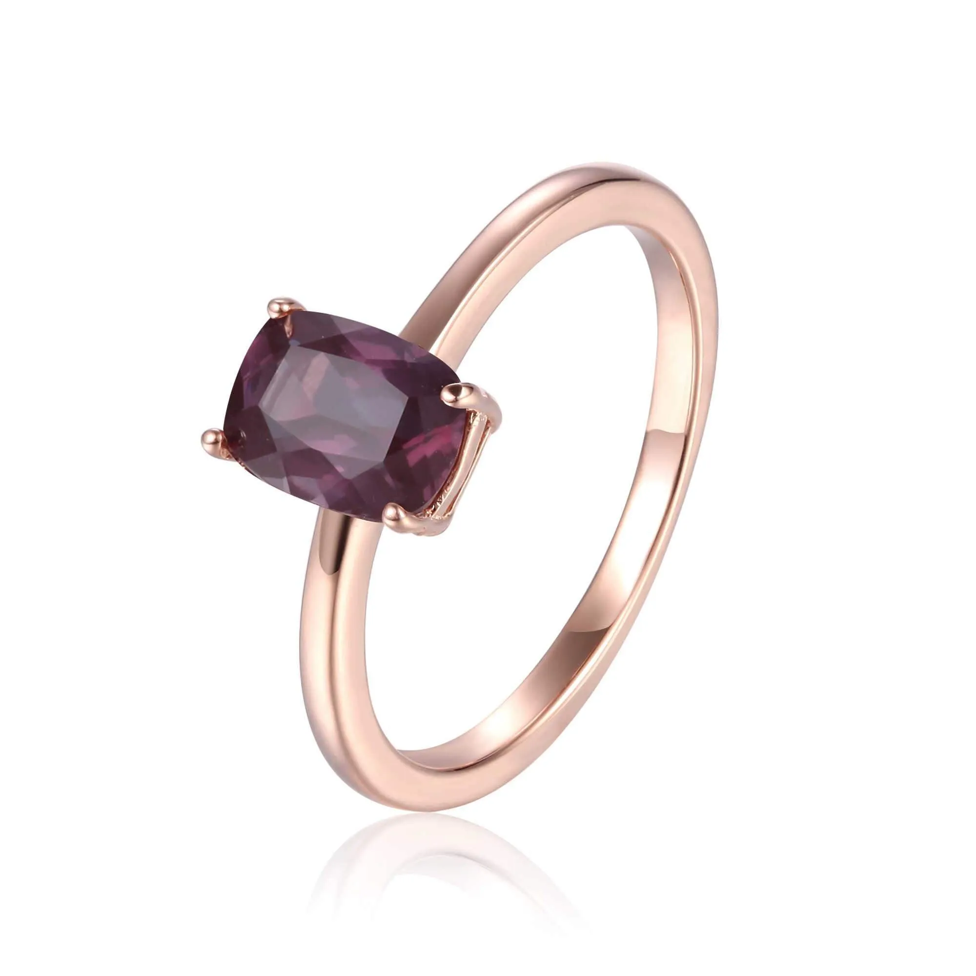 Alexandrite Cushion Solitaire Ring