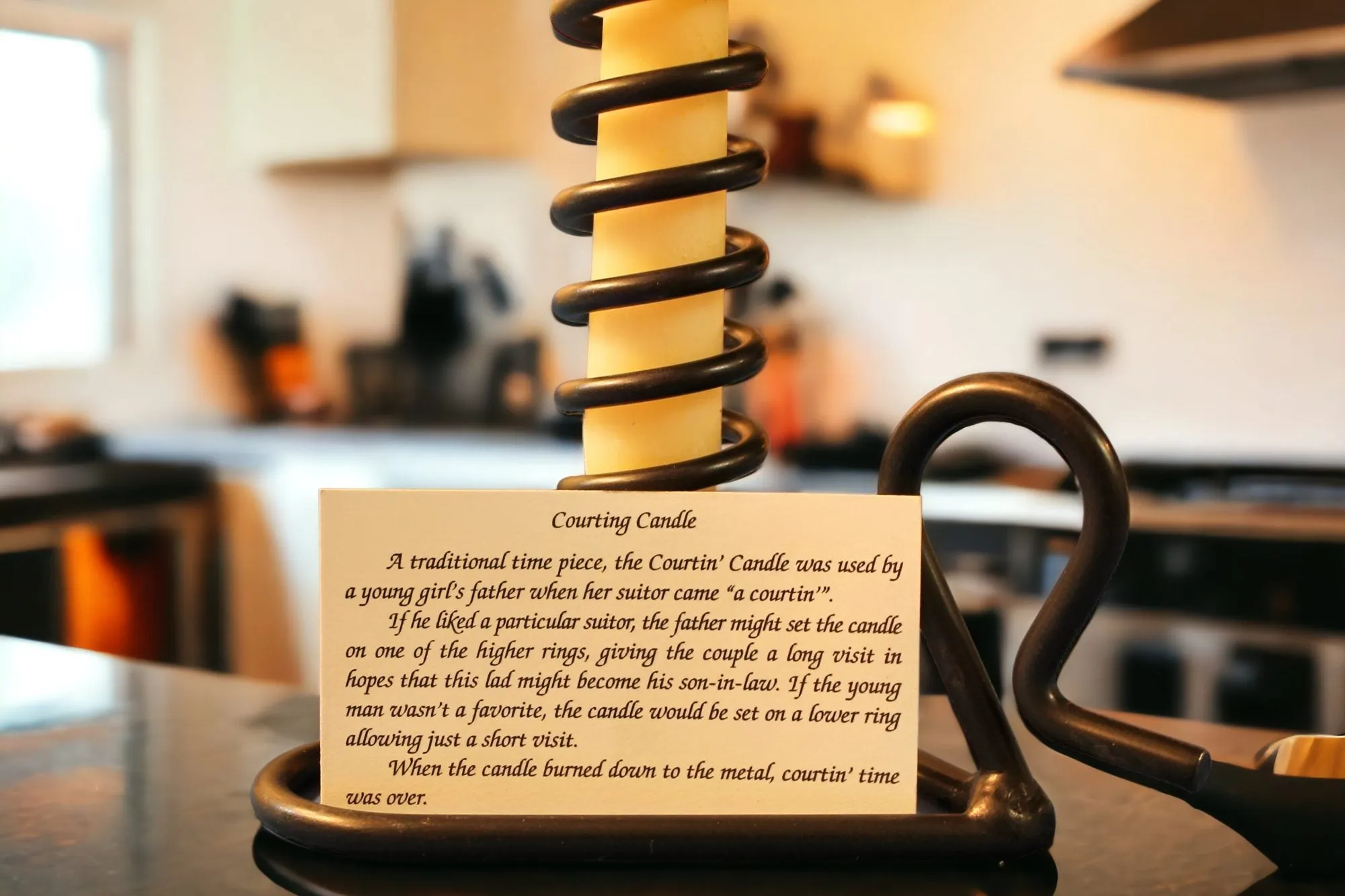 Amish Courting Heart Candle Holder