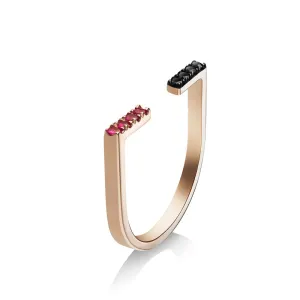 Anaïs Ring | Black Diamonds and Rubies