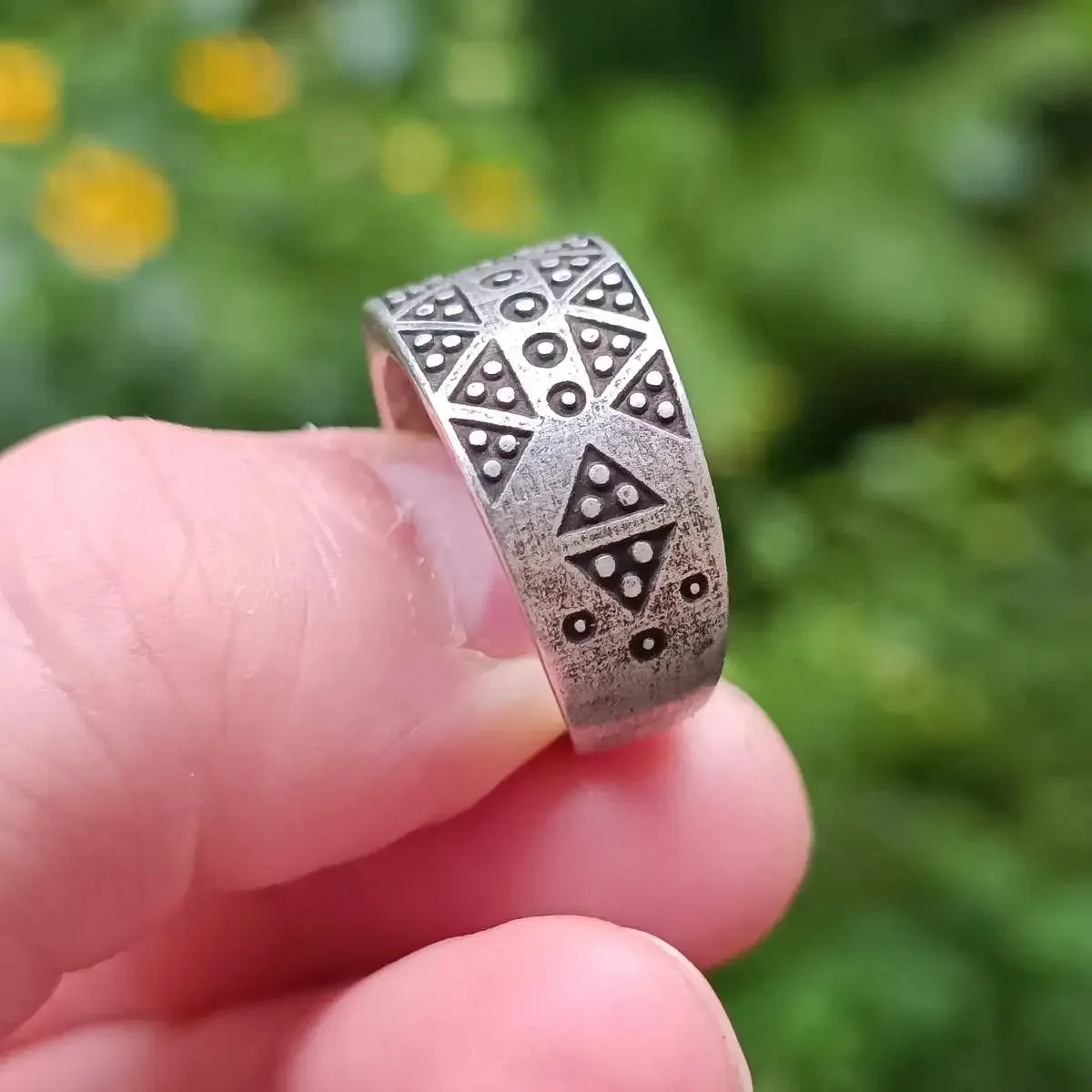 Ancient Viking ring from bronze