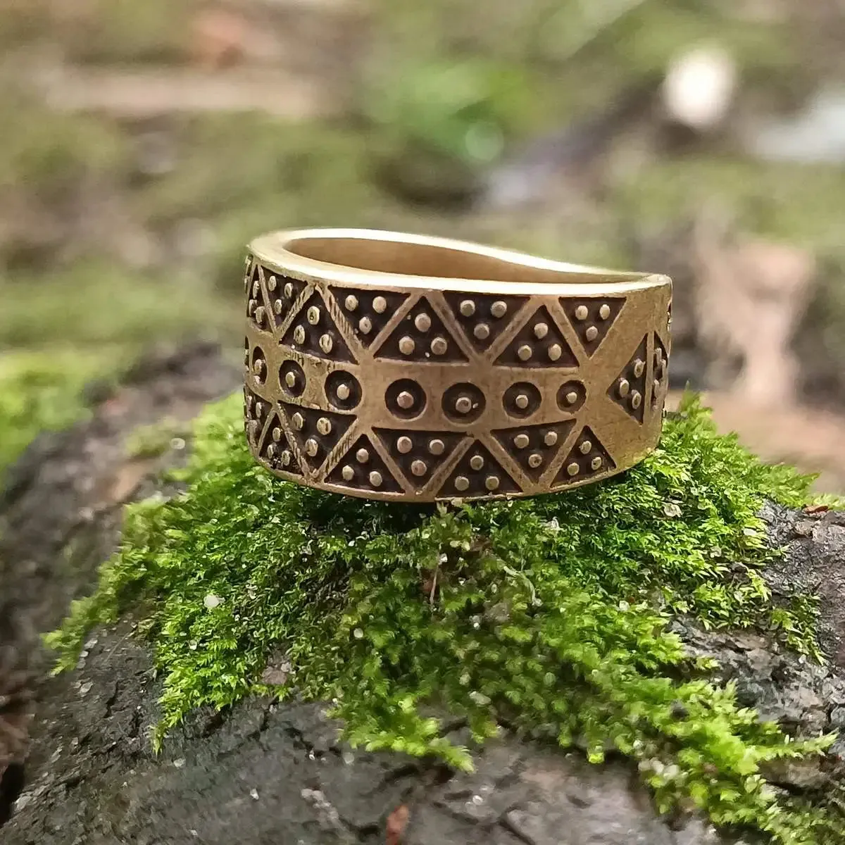 Ancient Viking ring from bronze