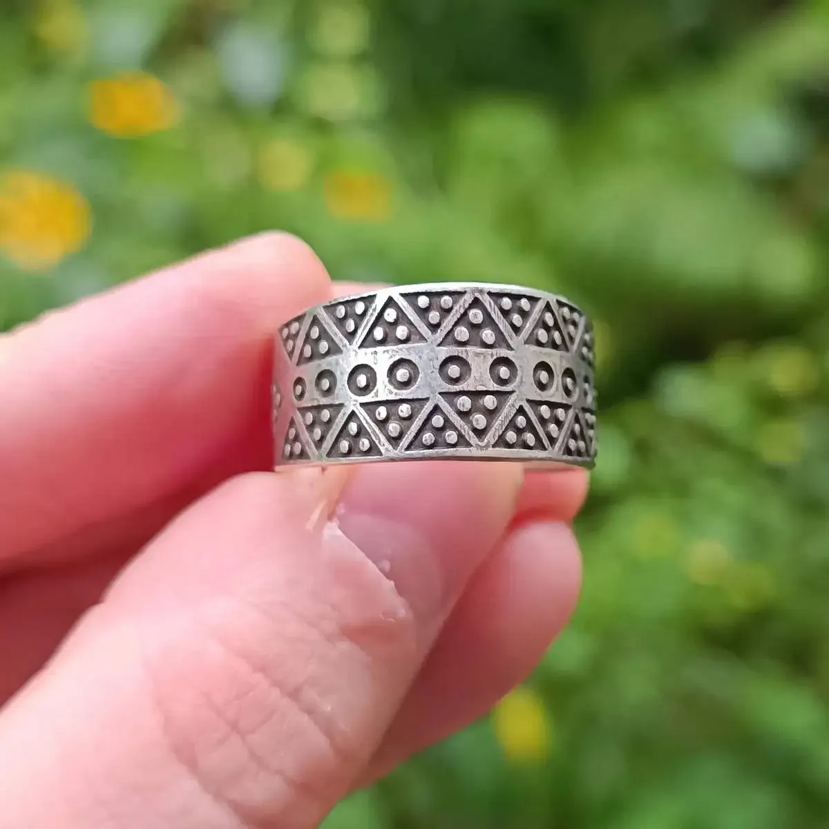 Ancient Viking ring from bronze