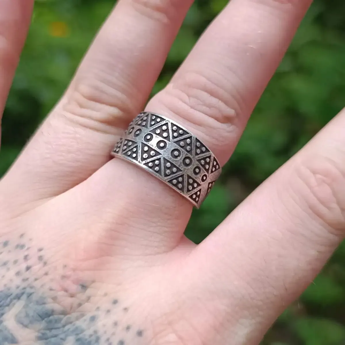 Ancient Viking ring from bronze