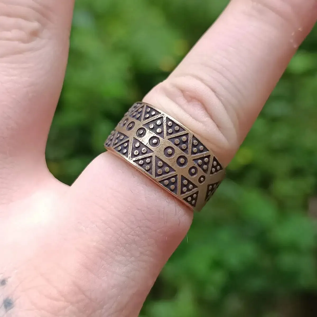 Ancient Viking ring from bronze