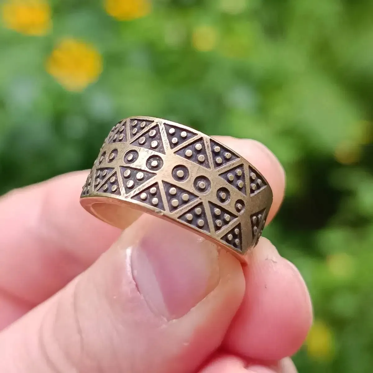 Ancient Viking ring from bronze