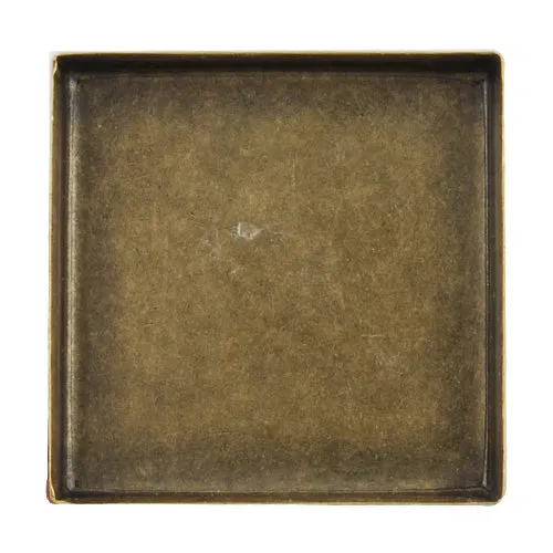 Antique Bronze plated Adjustable Ring Base Setting Pendants With 25*25 MM Square Pad