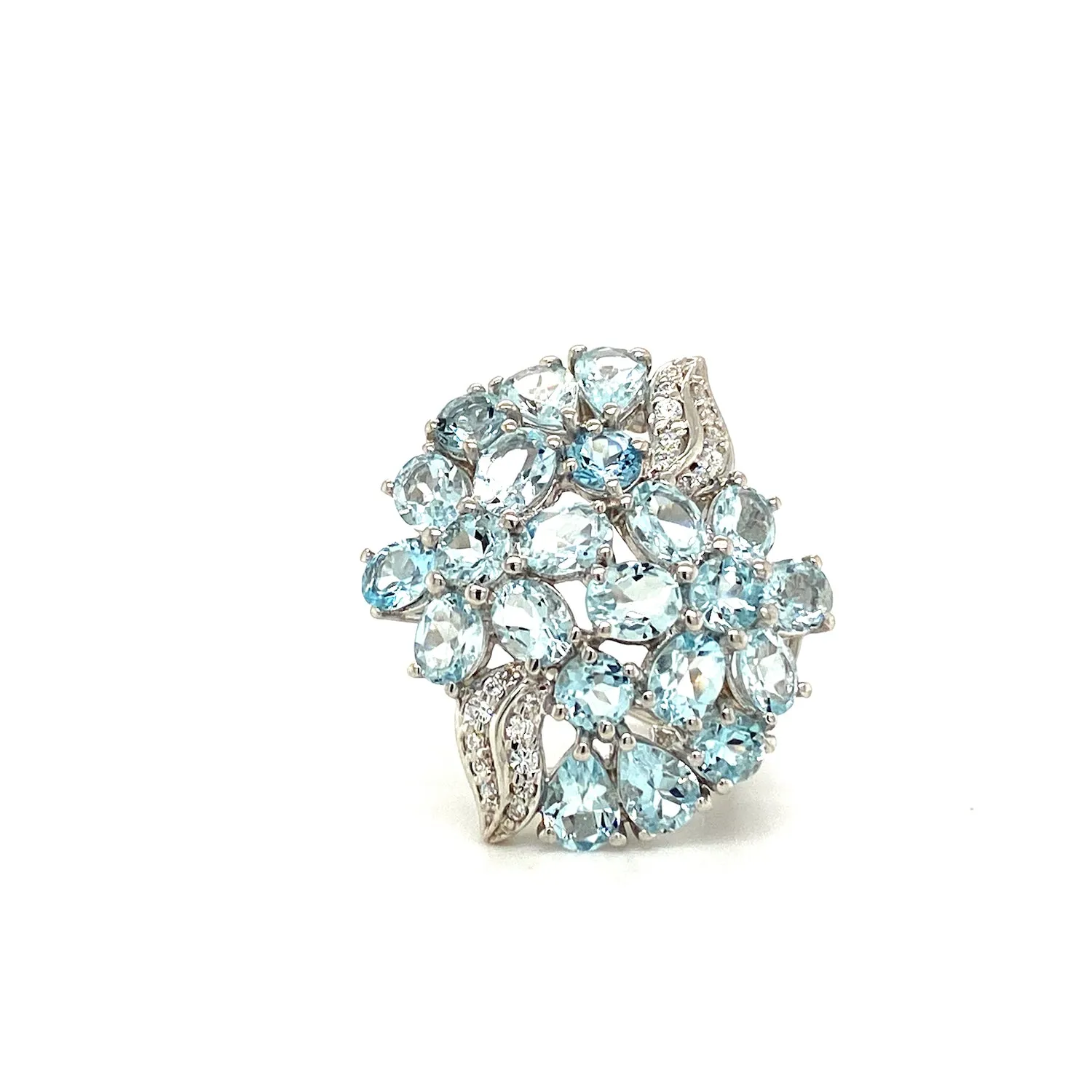 Aquamarine Ring in .925 Sterling Silver KSR - 14167