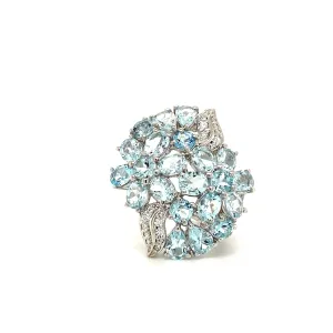 Aquamarine Ring in .925 Sterling Silver KSR - 14167