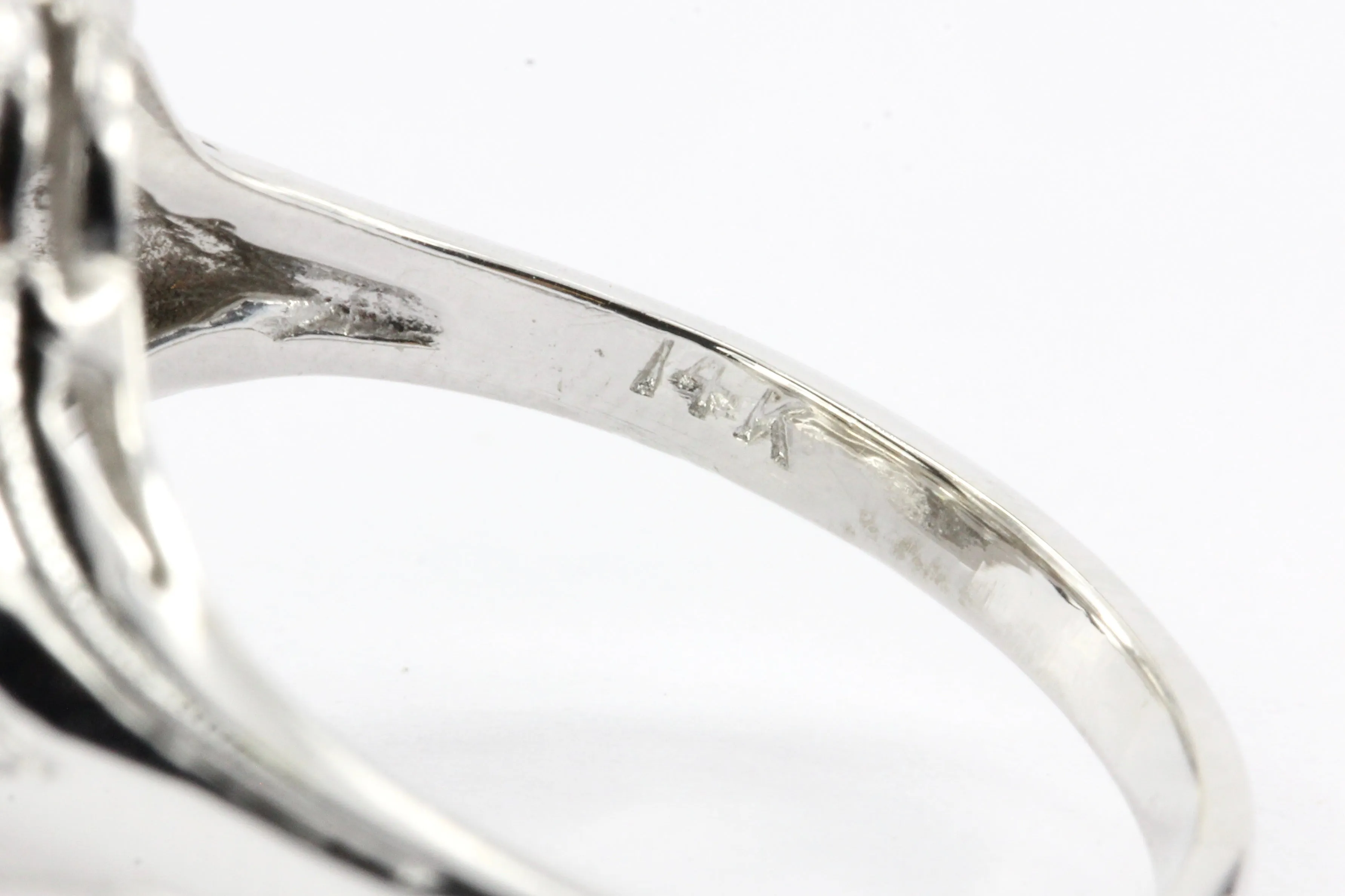 Art Deco 14K White Gold .75 CTW Ring