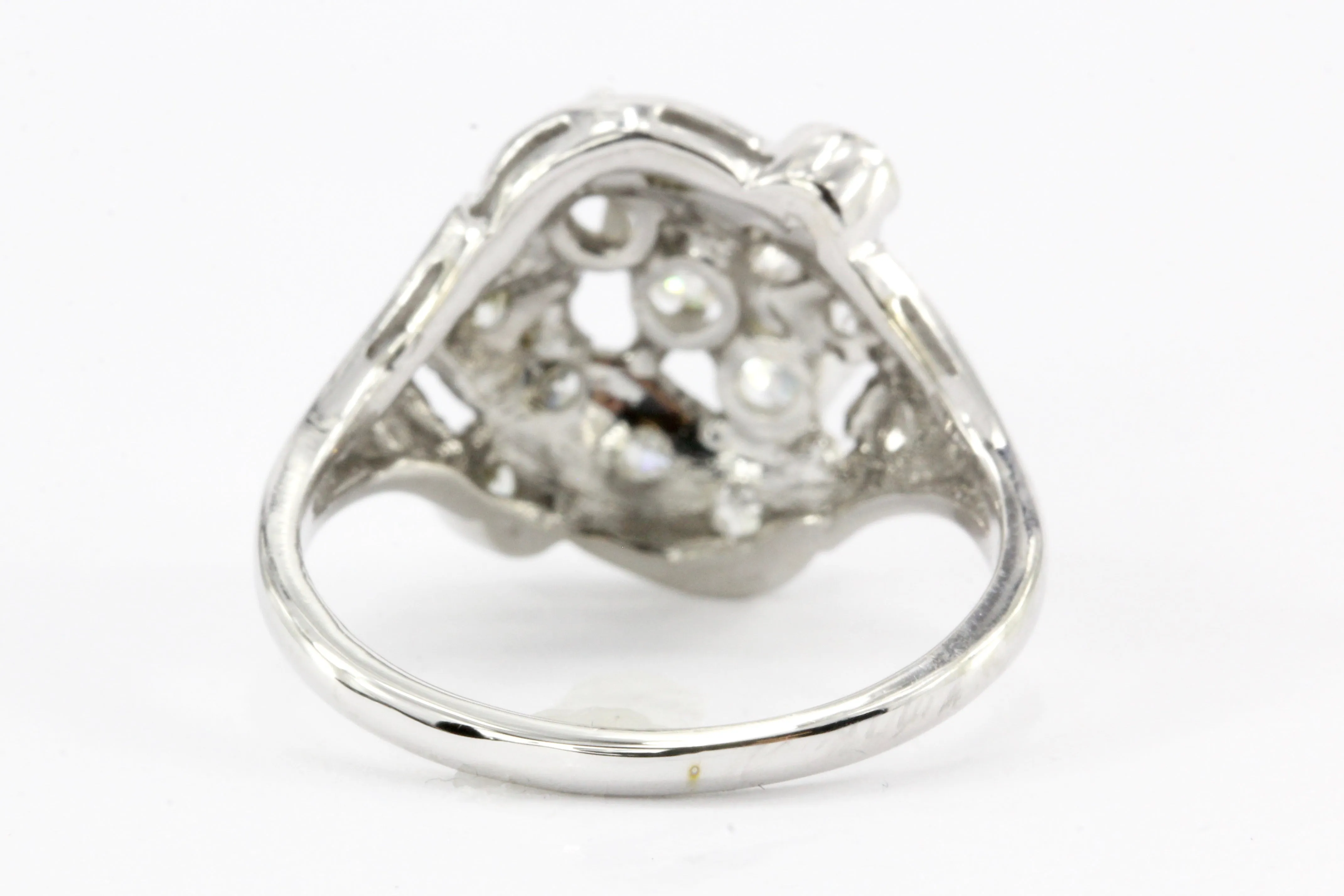Art Deco 14K White Gold .75 CTW Ring