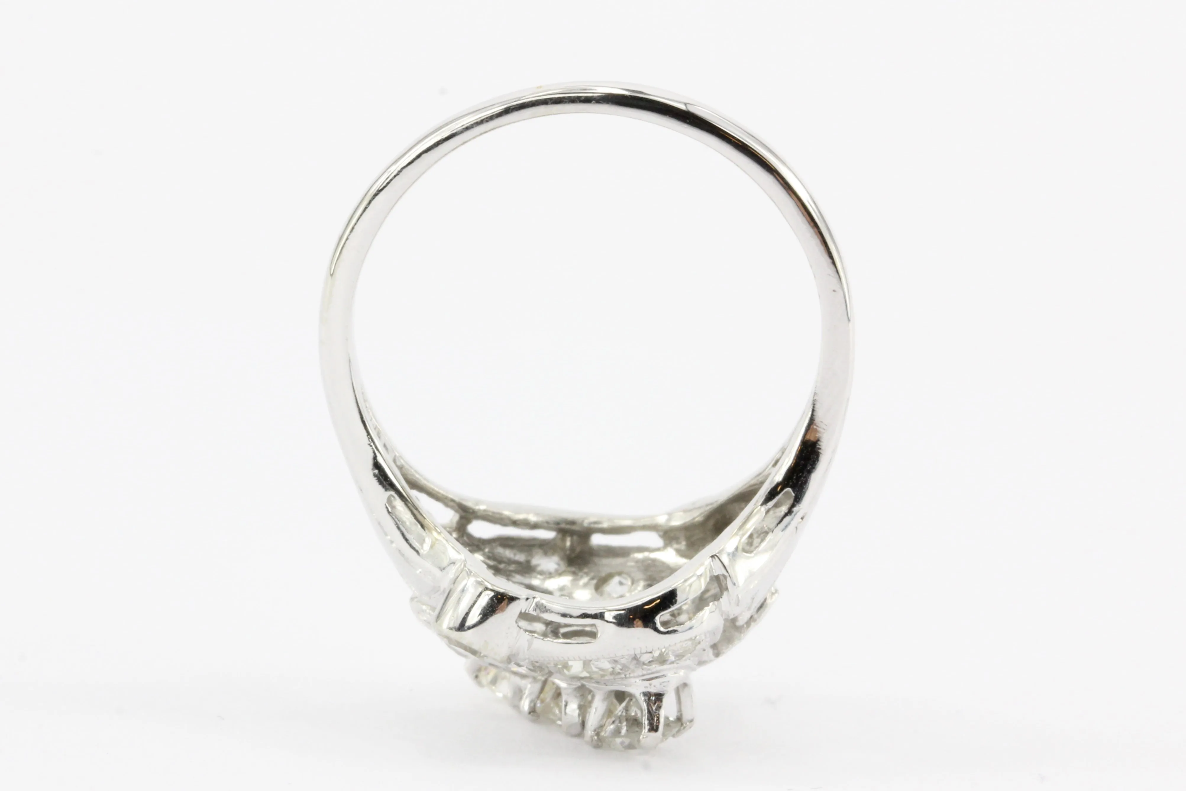 Art Deco 14K White Gold .75 CTW Ring