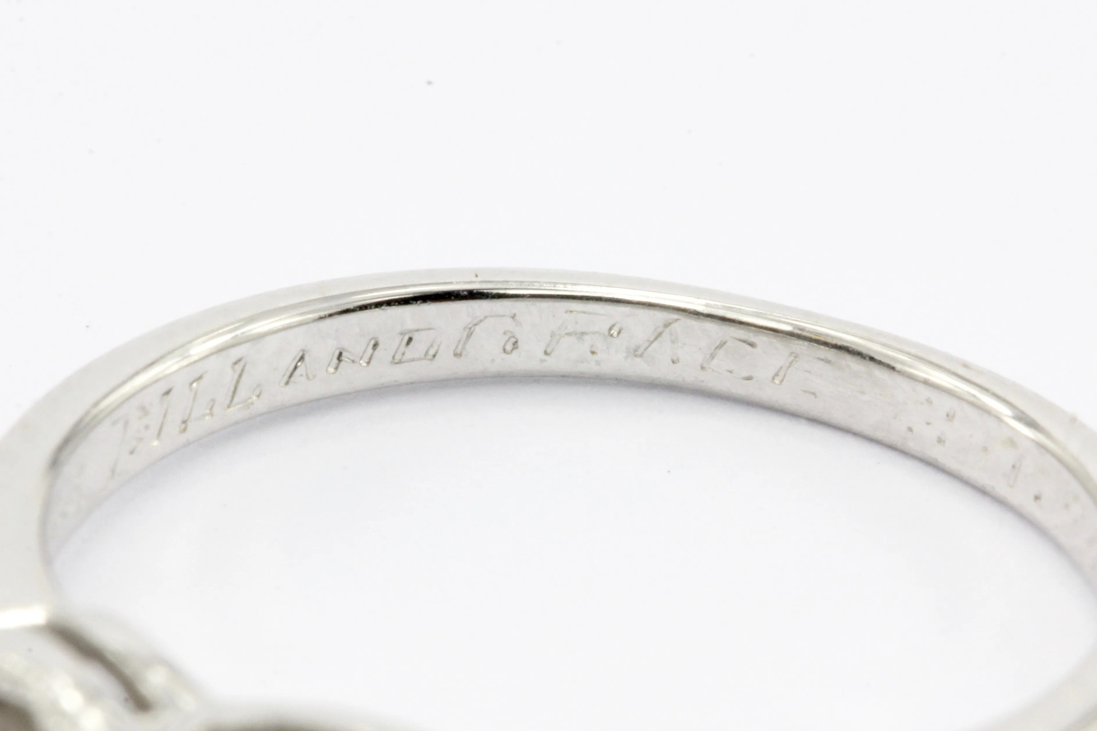 Art Nouveau 14K White Gold Diamond Wedding Band c.1917